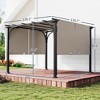 10' x 10' Patio Pergola with Weather-Resistant Steel Frame Sun Shade Canopy Cover Shelter for Porch Party, Garden, Grill Gazebo - 3 of 4