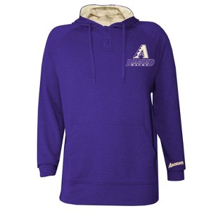 MLB Arizona Diamondbacks Men's Hooded Raglan Henley Jersey - 1 of 1