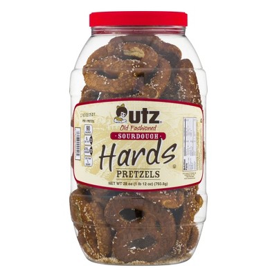Utz Old Fashioned Sourdough Hard Pretzels Barrel - 28oz