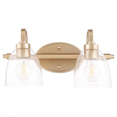 Quorum Lighting Reyes 2 - Light Vanity in  Aged Brass