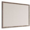 U Brands - Linen Bulletin Board - Rustic Wood Frame - Linen Surface - Tan - 47 in. x 35 in. - 1 Each - 3 of 3
