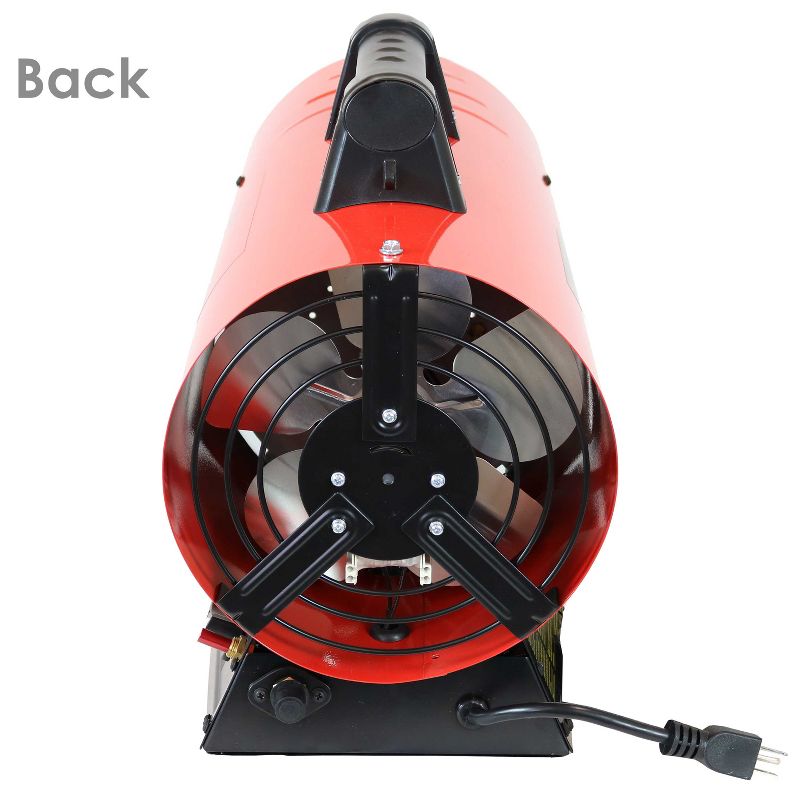 Sunnydaze Outdoor Forced Air Portable Propane Heater with Auto-Shutoff  - Red and Black, 5 of 9