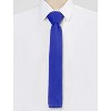 Allegra K Men's Knit Self-Tied Solid Color Skinny Square Tipping Ties - 2 of 4
