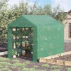 Outsunny Walk-in Greenhouse, 2-Tier Shelf Hot House, Roll Up Zipper Door, UV protective for Flowers, Herbs, Vegetables - 3 of 4