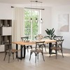 vidaXL Dining Table Legs - T-Shaped Steel Supports w/Adjustable Feet, 23.6"x13.8"x(28.3"-28.7") Black - for Dining, Kitchen, Office, Console Tables - 2 of 4