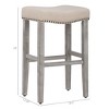 WestinTrends 29" Upholstered Saddle Seat Counter Stool - 3 of 4