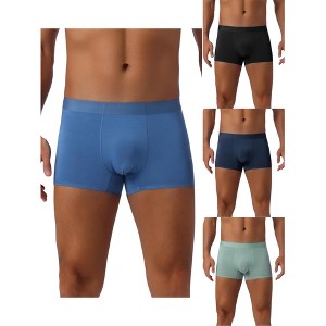 INSPIRE CHIC Men's 4 Pack Underwear Soft Solid Color Basic Boxer Briefs - 1 of 4