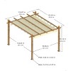 Aluminum Pergola, Outdoor Metal Pergola with Adjustable Canopy, Reinforced Frame Outdoor Shelter for Backyard, Garden and Deck - 2 of 4