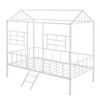 Whisen Twin Size Metal House Bed Frame with Small Ladder, Large Storage Space - 4 of 4