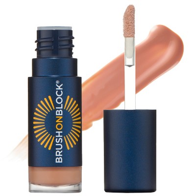 Brush On Block Sun Shine Protective Lip Oil SPF 30, Mineral Protection from UVA/UVB & Blue Light, Hydrating, Cruelty-Free, Gluten-Free, & Vegan
