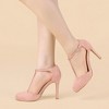 Allegra K Women's Rounded Toe Stiletto High Heel T-Strap Dress Pumps - 2 of 4