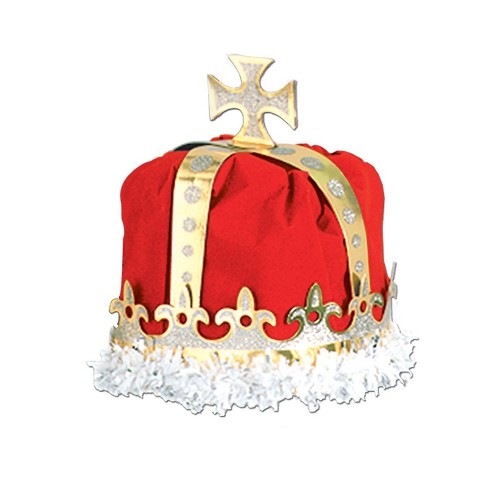 Beistle Royal Kings Crown Hat One Size Red 66109-R - image 1 of 1