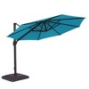 Sonkuki 11FT Outdoor Cantilever Patio Umbrella w/Base and Aluminium Pole, 360° Rotation and Infinite Canopy Angle Adjustment - 2 of 4