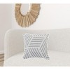 20" X 20" Tan And White 100% Cotton Geometric Zippered Pillow - 2 of 4