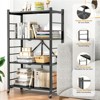 SKONYON 4-Tier Storage Shelves Foldable Metal Shelves Utility Shelving Units - 4 of 4