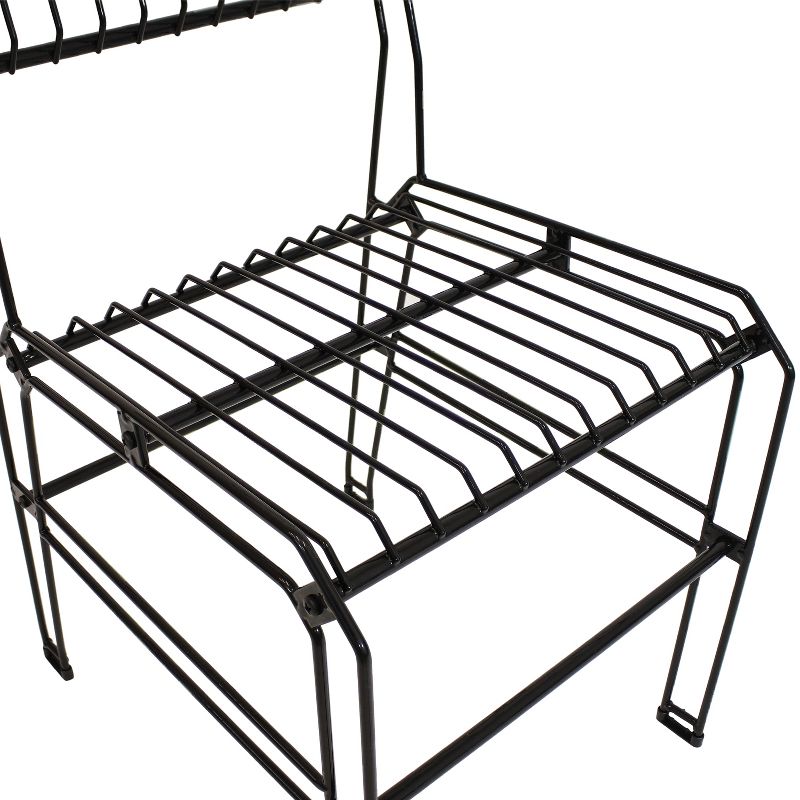 Sunnydaze Indoor/Outdoor Furniture Steel Wire Dining Chair - Black, 5 of 14