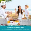 Itopfox 2-Pack Diaper Caddy Organizer with Handle, Portable Nursery Storage Bin for Baby Essentials, Grey - 4 of 4