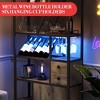 71.2" Tall Bar Cabinet with LED Lights, Power Outlets and Glass Holder for Living Room - 4 of 4