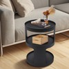 YIYIBYUS Metal Accent Table, Modern Nightstand, Small Bed Side Table for Living Room Bedroom - 2 of 4