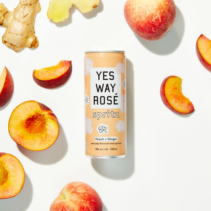 Yes Way Ros&#233; Peach + Ginger Wine Spritz - 4pk/250ml Cans, 5 of 9