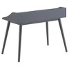 Vynxaria Elegant Grey 4-Compartment Writing Desk - Attached Organizer Hutch, Asian Hardwood, Slim Tapered Legs - 4 of 4