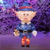 Rudolph  24in Rudolph 3D PreLit LED Yard Art Boy Elf, Blue - 2 of 3