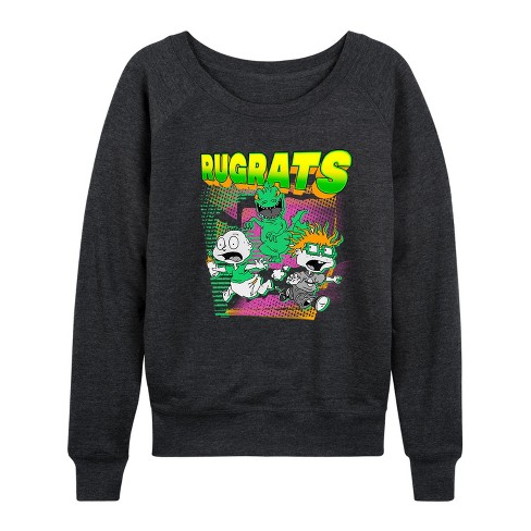 Women's - Rugrats - Tommy And Chuckie Running From Reptar Lightweight French Terry Slouchy - image 1 of 4