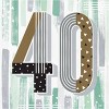Creative Converting Minted Milestone Chocolate Chip Mint 40th Birthday Plates and Napkins Set 16ct - 4 of 4