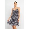 Slickblue Mini Dress, Double Strap Back, Sweetheart Neckline, Women’s Ruched Floral, Black/White, Sizes S-L - 2 of 4