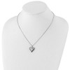 Black Bow Jewelry 1/10 Ctw Black & White Diamond 20mm Heart Necklace in Sterling Silver - 3 of 4