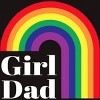 Adult Design By Humans Father's Day Girl Dad Pride Rainbow By KangThien T-Shirt - 2 of 2