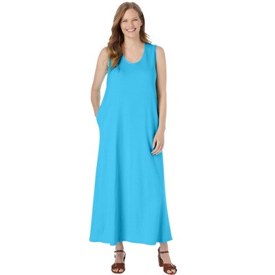 Woman Within Plus Size Sleeveless Scoopneck Dress