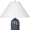 Uttermost Mayetta Deep Blue Table Lamp – 28″ H Ceramic & Steel Base with Round Fabric Shade - 4 of 4