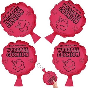 4E's Novelty 4-Pack Large Self-Inflating Whoopee Cushions, 7-Inch Whoopie Cushion Uses for Prank Cushion Toys for Kids & Adults, Whoopie Pillows - 1 of 4