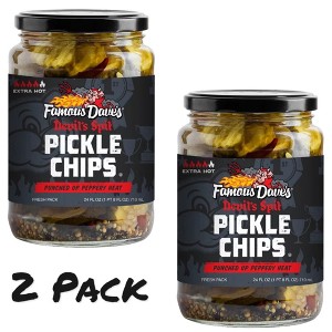 Famous Dave's Devil's Spit Pickle Chips, 24 fl oz Jar (Pack of 2) - 1 of 1