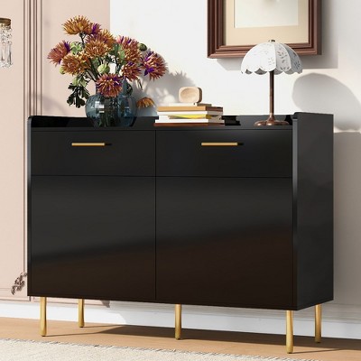 47" Sideboard Buffet Cabinet, Kitchen Storage Cabinet with 2 Drawers, Freestanding Floor Cabinet, Coffee Bar Cabinet for Kitchen Living Room