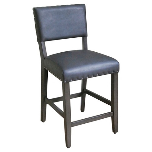 Open Back 24 Counter Height Barstool, Grey 24 Inch Bar Stools