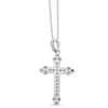 Haus of Brilliance Silver 1/4 Cttw Diamond Cross Pendant Necklace - 3 of 4
