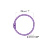 Unique Bargains Metal Anti-Rust Round Binder Rings for Key Chain Scrapbooks 10 Pcs - 2 of 4