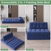 Corduroy Sofa Bed with Lumbar Pillow - Single Size Foldable Sleeper Chair for Small Spaces, Space Saving Convertible Futon & Guest Bed - 3 of 4
