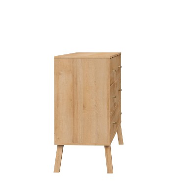 Prepac Milo 6 Drawer Bedroom Dresser Natural Oak