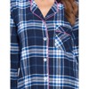 Ashford & Brooks Women's Flannel Plaid Sleep Shirt Button Down Nightgown - 4 of 4