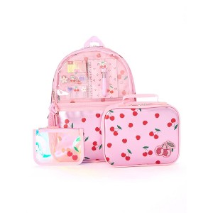 Locker Club Kids' 16L Kids Backpack with Clear Lunch Stationery - 1 of 4