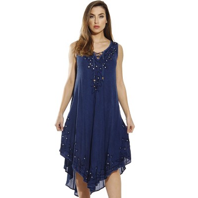 Riviera Sun Dress / Dresses for Women (Dark Denim, Medium)
