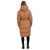 Women's Long Puffer Jacket Coat with Hood - S.E.B. By SEBBY - 4 of 4