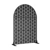 Dovelina Arched Top Outdoor Privacy Screen Black Galvanized Panel Screen - 3 of 4