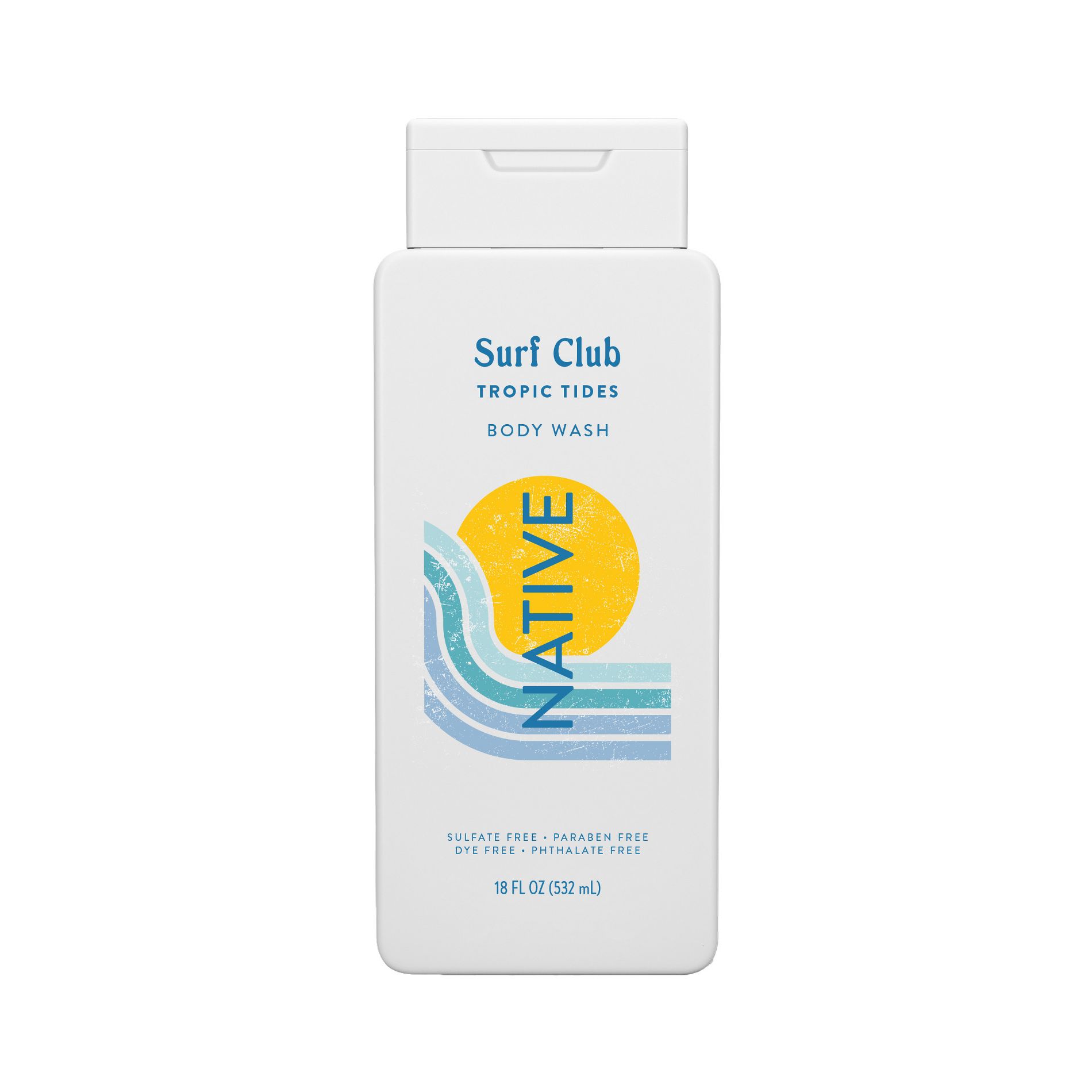 Native Limited Edition Surf Club Body Wash - Tropical Tides - 18 fl oz: Moisturizing, Hydrating, Nourishing, Dye-Free