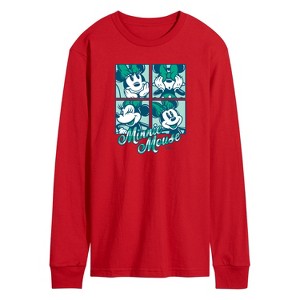 Men's - Disney - Plaid Minnie Mouse Long Sleeve Graphic T-Shirt - 1 of 3