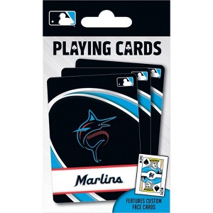 MasterPieces Officially Licensed MLB Miami Marlins Playing Cards - 54 Card Deck for Adults - 1 of 4