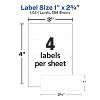 Avery Multi-Use Permanent Labels, 1" x 2.75", White, Non-Printable, 8 Packs, 1,024 Blank Labels Total (21923) - 4 of 4